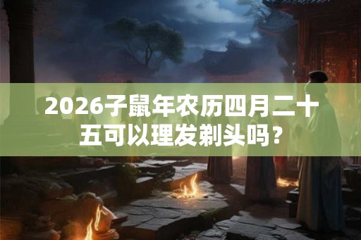 2026子鼠年农历四月二十五可以理发剃头吗？