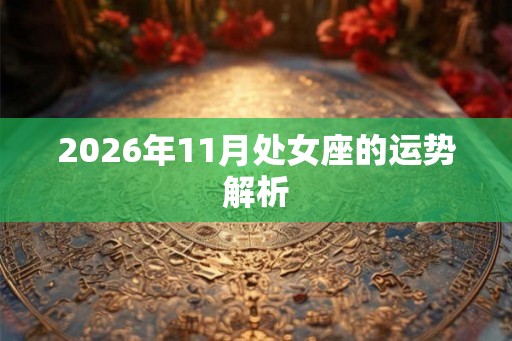 2026年11月处女座的运势解析
