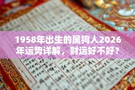 1958年出生的属狗人2026年运势详解，财运好不好？
