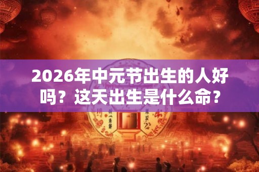 2026年中元节出生的人好吗？这天出生是什么命？