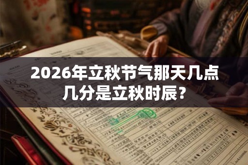 2026年立秋节气那天几点几分是立秋时辰？