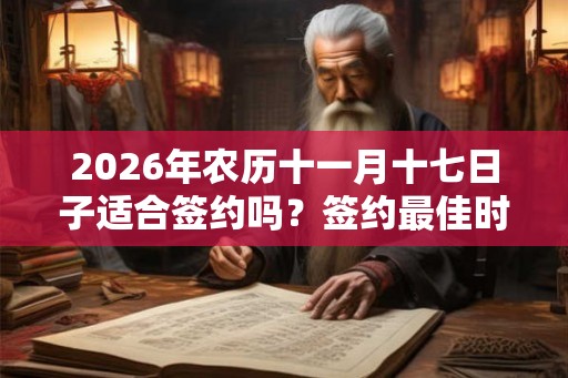 2026年农历十一月十七日子适合签约吗？签约最佳时间？