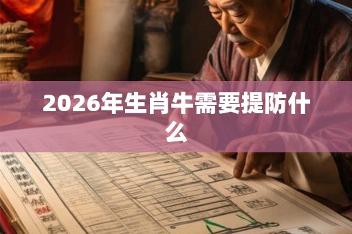 2026年生肖牛需要提防什么