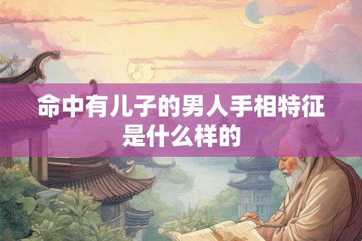 命中有儿子的男人手相特征是什么样的