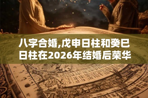 八字合婚,戊申日柱和癸巳日柱在2026年结婚后荣华富贵