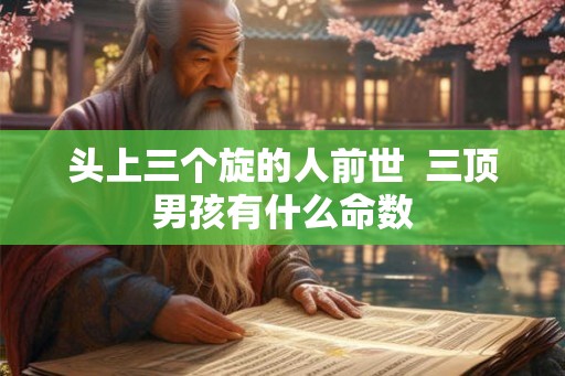 头上三个旋的人前世 三顶男孩有什么命数 头上三个旋的人前世 三顶男孩有什么命数