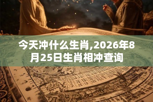 今天冲什么生肖,2026年8月25日生肖相冲查询