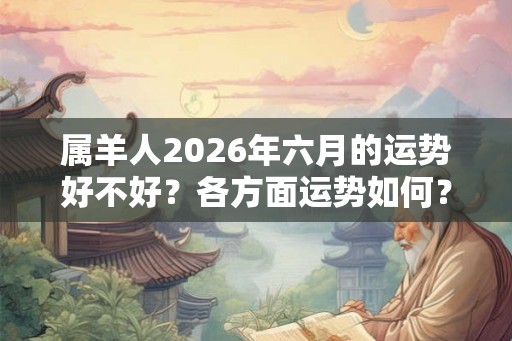 属羊人2026年六月的运势好不好？各方面运势如何？