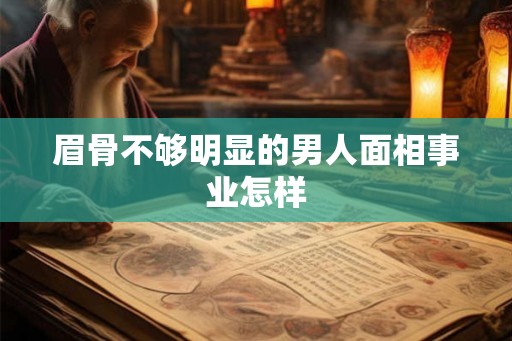 眉骨不够明显的男人面相事业怎样