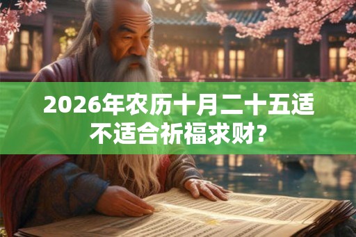 2026年农历十月二十五适不适合祈福求财? 2026年农历十月二十五适不适合祈福求财?