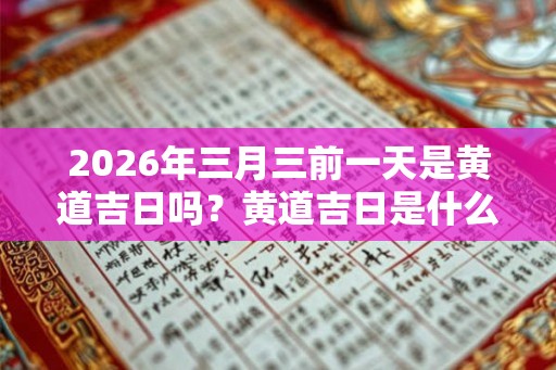 2026年三月三前一天是黄道吉日吗？黄道吉日是什么意思？