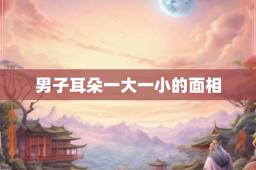 男子耳朵一大一小的面相