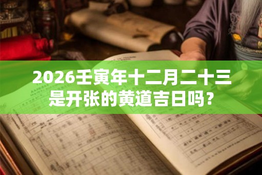 2026壬寅年十二月二十三是开张的黄道吉日吗? 2026壬寅年十二月二十三是开张的黄道吉日吗?