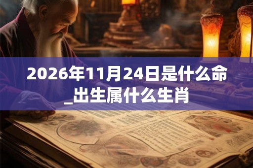 2026年11月24日是什么命_出生属什么生肖