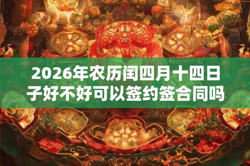 2026年农历闰四月十四日子好不好可以签约签合同吗？