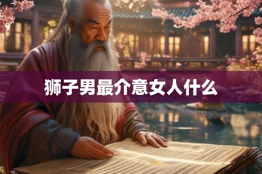 狮子男最介意女人什么
