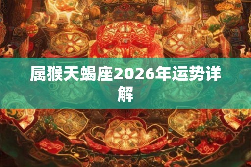 属猴天蝎座2026年运势详解