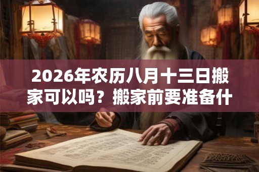 2026年农历八月十三日搬家可以吗？搬家前要准备什么？