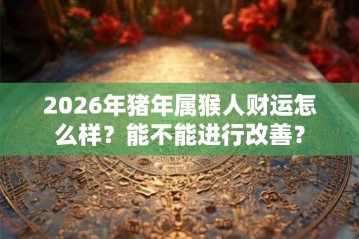 2026年猪年属猴人财运怎么样？能不能进行改善？