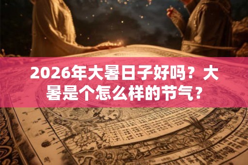 2026年大暑日子好吗？大暑是个怎么样的节气？