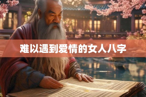 难以遇到爱情的女人八字