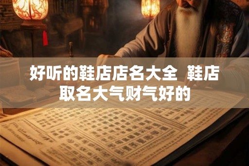 好听的鞋店店名大全  鞋店取名大气财气好的