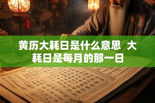 黄历大耗日是什么意思  大耗日是每月的那一日