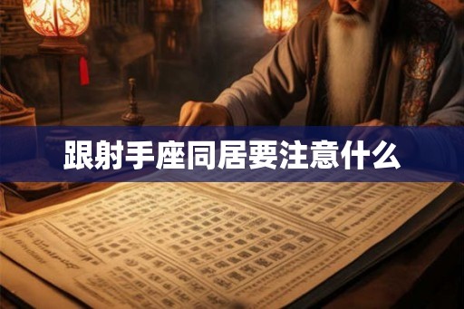 跟射手座同居要注意什么