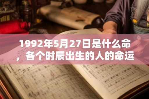 1992年5月27日是什么命，各个时辰出生的人的命运