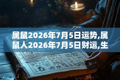 属鼠2026年7月5日运势,属鼠人2026年7月5日财运,生肖鼠2026年7月5日运势 属鼠2026年7月5日运势,属鼠人2026年7月5日财运,生肖鼠2026年7月5日运势