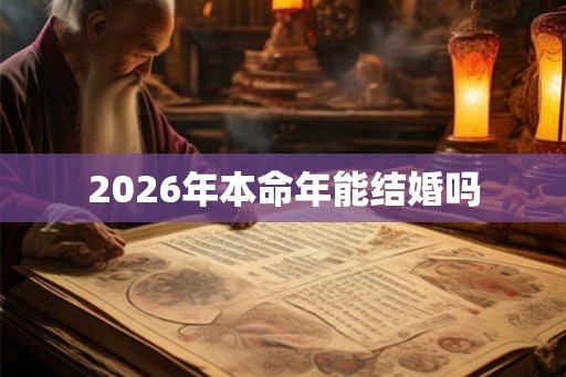 2026年本命年能结婚吗