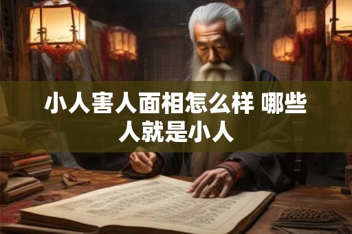小人害人面相怎么样 哪些人就是小人