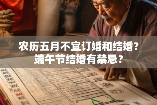 农历五月不宜订婚和结婚?端午节结婚有禁忌? 农历五月不宜订婚和结婚?端午节结婚有禁忌?