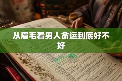 从眉毛看男人命运到底好不好