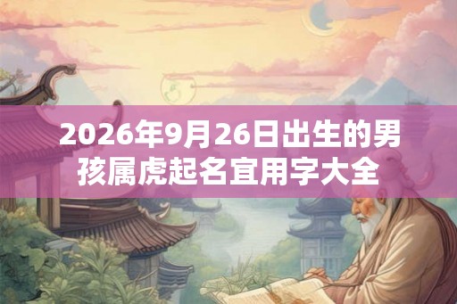 2026年9月26日出生的男孩属虎起名宜用字大全 2026年9月26日出生的男孩属虎起名宜用字大全