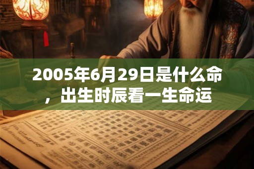 2005年6月29日是什么命,出生时辰看一生命运 2005年6月29日是什么命,出生时辰看一生命运