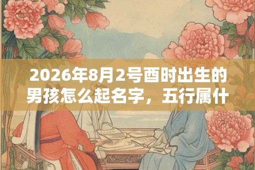 2026年8月2号酉时出生的男孩怎么起名字,五行属什么 2026年8月2号酉时出生的男孩怎么起名字,五行属什么
