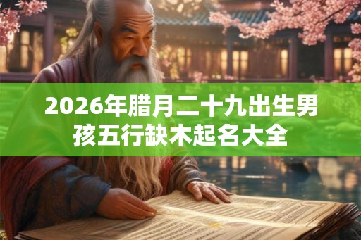 2026年腊月二十九出生男孩五行缺木起名大全 2026年腊月二十九出生男孩五行缺木起名大全