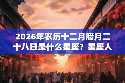 2026年农历十二月腊月二十八日是什么星座?星座人际相处如何? 2026年农历十二月腊月二十八日是什么星座?星座人际相处如何?