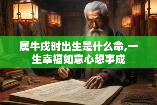 属牛戌时出生是什么命,一生幸福如意心想事成