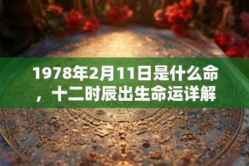 1978年2月11日是什么命,十二时辰出生命运详解 1978年2月11日是什么命,十二时辰出生命运详解