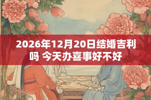 2026年12月20日结婚吉利吗 今天办喜事好不好