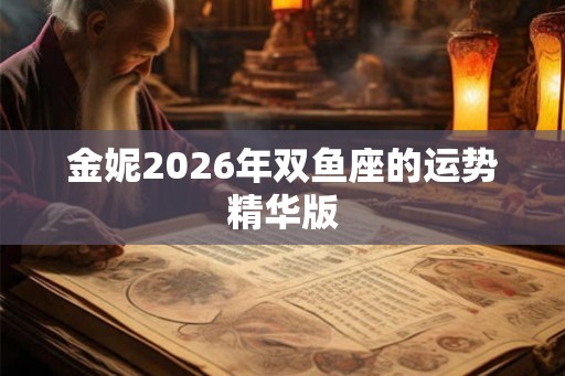 金妮2026年双鱼座的运势精华版