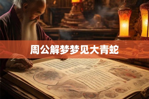 周公解梦梦见大青蛇