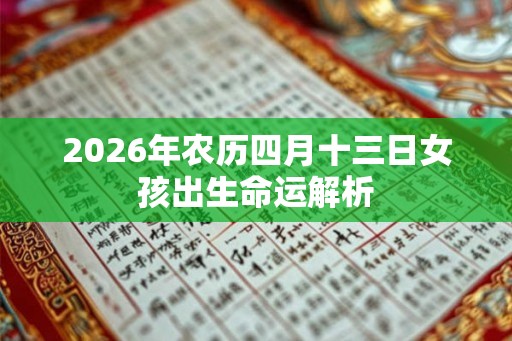 2026年农历四月十三日女孩出生命运解析