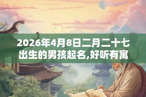 2026年4月8日二月二十七出生的男孩起名,好听有寓意的名字