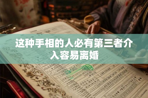 这种手相的人必有第三者介入容易离婚