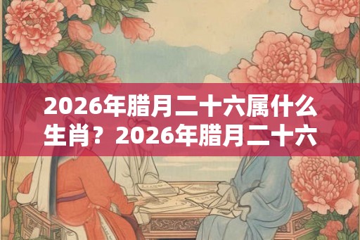 2026年腊月二十六属什么生肖？2026年腊月二十六出生好不好？