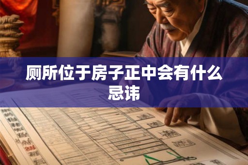 厕所位于房子正中会有什么忌讳