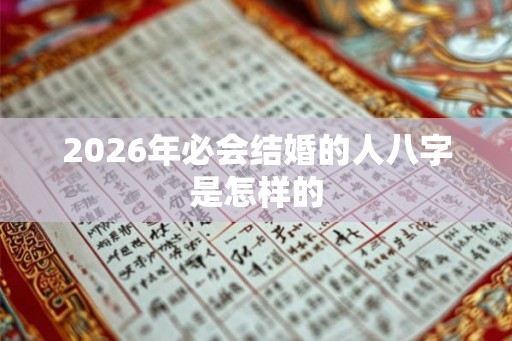 2026年必会结婚的人八字是怎样的 2026年必会结婚的人八字是怎样的